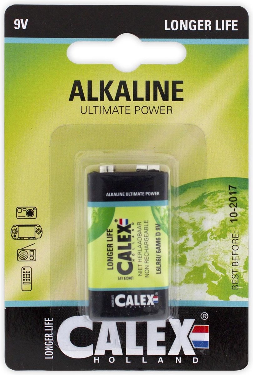 Calex Alkaline batterij 9volt/6LR61