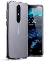 Nokia 5.1 Plus Hoesje - Siliconen Back Cover - Transparant