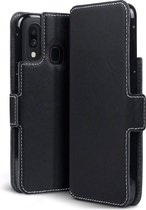 Samsung Galaxy A40 Bookcase hoesje - CaseBoutique - Effen Zwart - Kunstleer