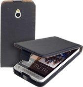 Lelycase Zwart Eco Leather Flip Case HTC One Mini (M4)