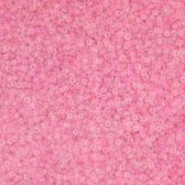 Glaskralen, [ rocailles ] Regenboog, 2 mm, 450 gram, rose