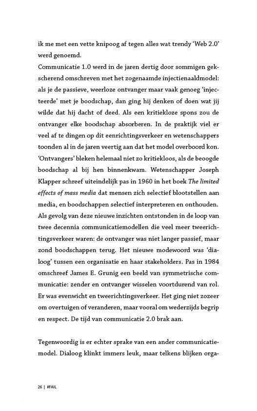 Tekst over 'Web 2.0', communicatie, wetenschappers en media.