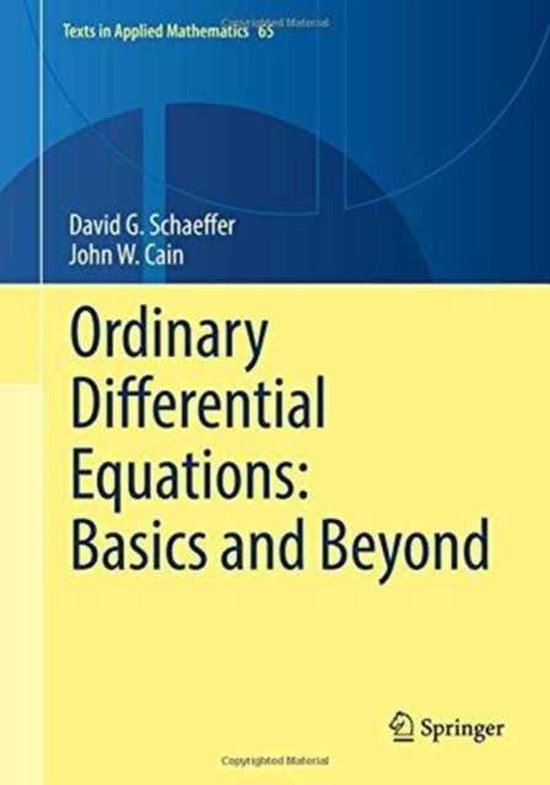 Ordinary Differential Equations: Basics and Beyond - cover