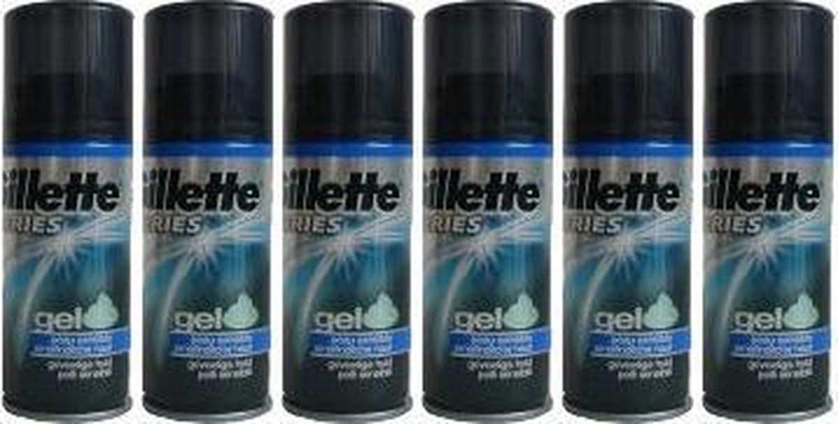 Gillette 6 x 75 ml scheergel Series sensitive met aloe vera - gevoelige huid -soothing