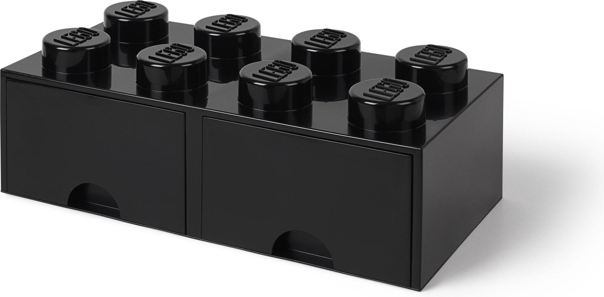 LEGO Brick 8 Opbergbox - Kunststof - Zwart