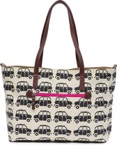 Pink Lining Notting Hill Tote - Black cabs-black and pink