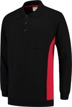 Tricorp Bi-Color Polo/Sweater - Workwear - 302001 - Zwart/Rood - maat 7XL