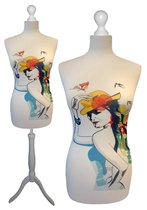 Fashion paspop met witte sparkling driepoot 40/42