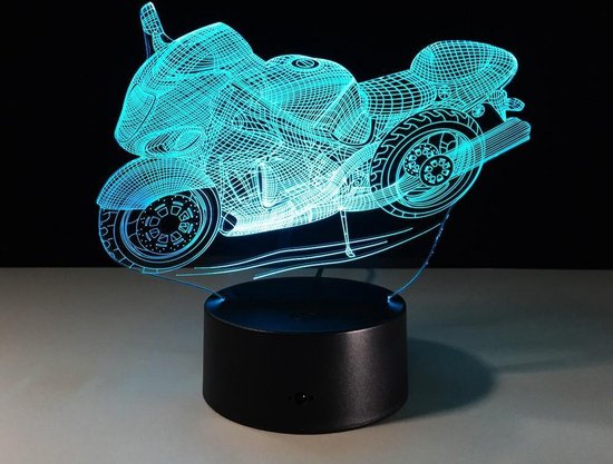 vreemd Evaluatie De databank 3D Led Lamp Alle soorten koele motorfietsvorm 3D-lamp Led-plaat Lumine  nachtkastje... | bol.com