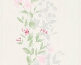 PASTELBLOEMEN BEHANG | Botanisch - wit groen roze - A.S. Création Blooming