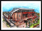 Liverpool stadion schilderij (Reproductie) 71x51cm