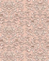 Peach Asian Damask School Composition Book