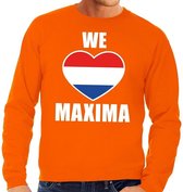 Oranje We Love Maxima sweater - Trui voor heren - Koningsdag kleding L