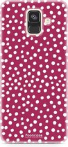 FOONCASE Samsung Galaxy A6 2018 hoesje TPU Soft Case - Back Cover - POLKA COLLECTION / Stipjes / Stippen / Rood