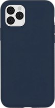 Accezz Hoesje Geschikt voor iPhone 11 Pro Hoesje Siliconen - Accezz Liquid Silicone Backcover - Donkerblauw