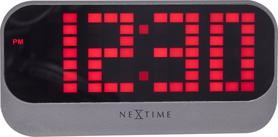 Wekker NeXtime Loud 17.5x8.5x5cm ABS rood