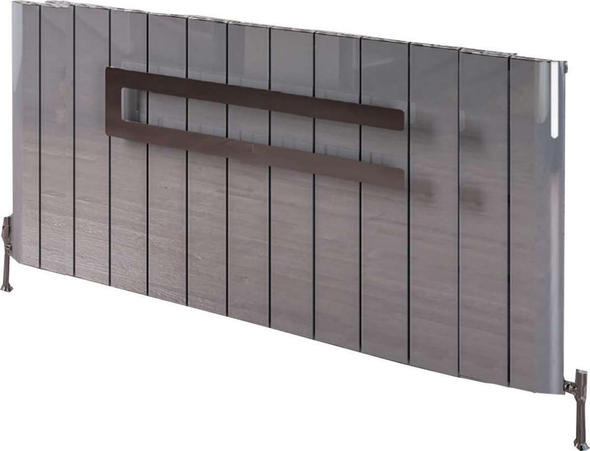 Design radiator horizontaal aluminium Gepolijst aluminium 60x123cm1400 watt- Eastbrook Peretti