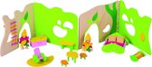 Goki Houten Poppenhuis Boshuis Set