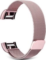 Fitbit Charge 2 Luxe Milanees bandje |Roze / Pink| Premium kwaliteit | Maat: M/L | RVS |TrendParts