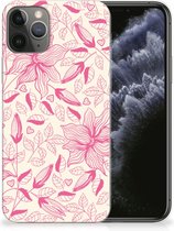 Geschikt voor iPhone 11 Pro TPU Siliconen Hoesje Pink Flowers
