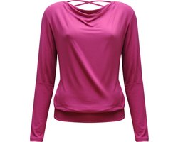 Yoga-longsleeve vloeiende shakti "ala" - framboos L Loungewear shirt YOGISTAR