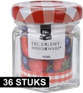 36x Inmaakpotten/weckpotten 45 ml met draaideksel - Jampotjes - Bewaarpotten