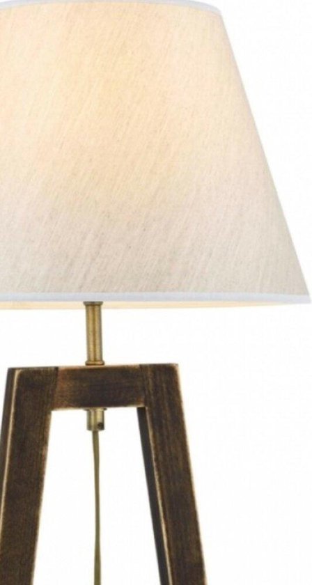 bol.com | Avonni- Retro- Tafellamp- Hout Ontwerp-Lampenkap- Decoratief-  66x35 cm
