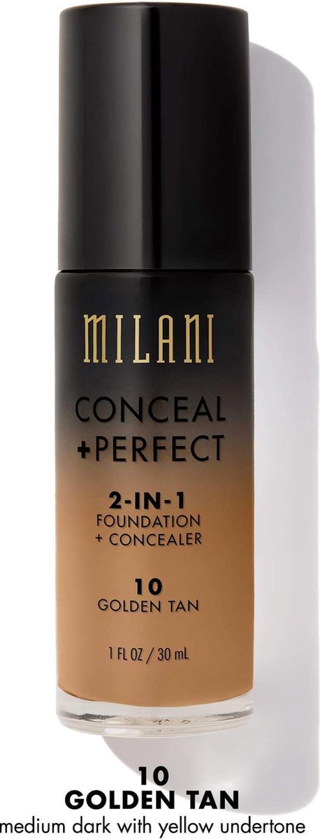 Milani Conceal + Perfect 2-in-1 Foundation + Concealer 10 Golden Tan