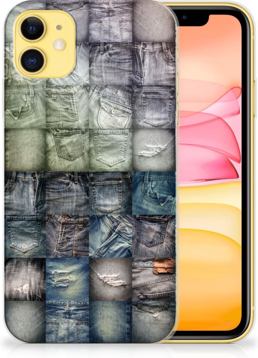 Silicone Back Cover Apple iPhone 11 Spijkerbroeken
