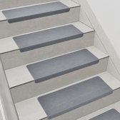 veelbelovend Hoeveelheid geld ongerustheid Trapmat zelfklevend set van 15 grijs 65x23+4 cm | bol.com