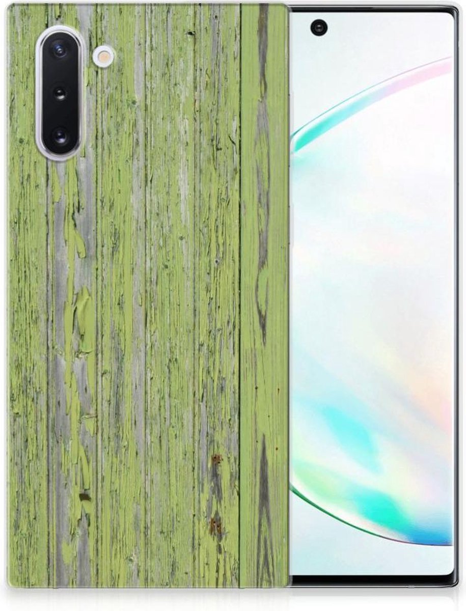Back Cover voor Samsung Galaxy Note 10 Bumper Hoesje Green Wood