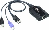 Aten KA7189 toetsenbord-video-muis (kvm) kabel 0,5 m Zwart