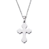 ketting dames | ketting dames met kruis hanger | ketting met kruisje | zilverkleurig | cadeau voor vrouw |