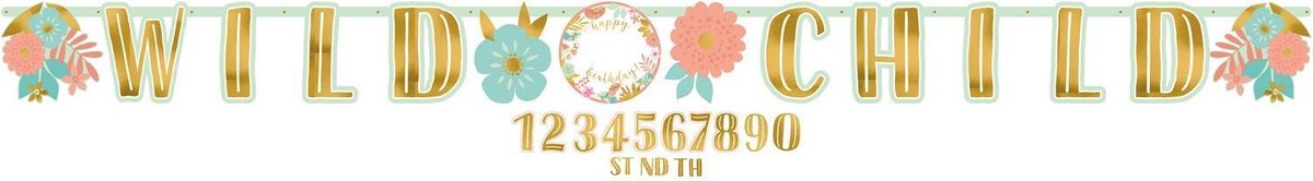 Amscan Letterslinger Boho Birthday Meisjes 320  X 25,5 Cm
