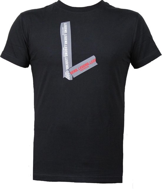 tee shirt noir Legend L gris 110/116