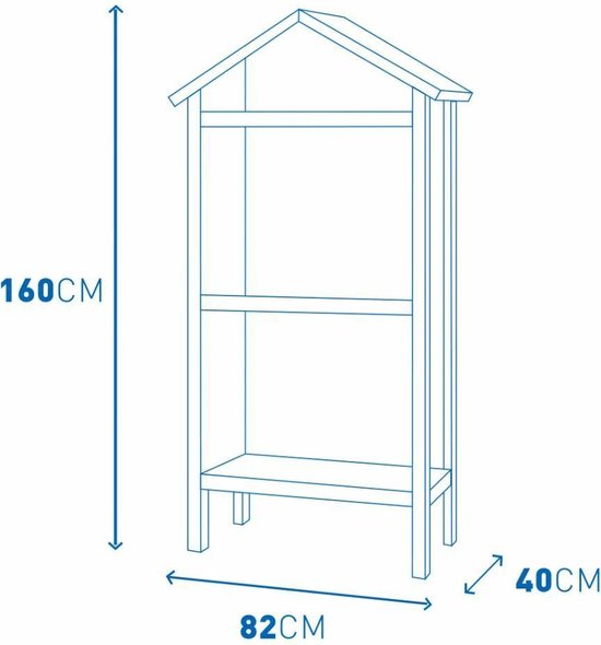 WOODLAND VOLIÈRE ASTI COTTAGE 82x40x160cm