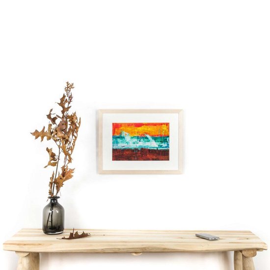 Cadre étroit en bois d'érable avec passe partout blanc. (Fait à la main) Taille de la photo 30x30 | Taille du cadre 40x40