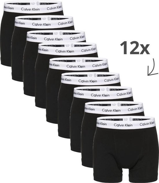 Calvin Klein 12-pack boxershorts low rise trunk zwart-L | bol.com