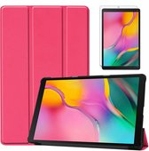 Tablet Hoes geschikt voor Samsung Galaxy Tab A 10.1 (2019) - Tri-Fold Book Case + Screenprotector - Magenta