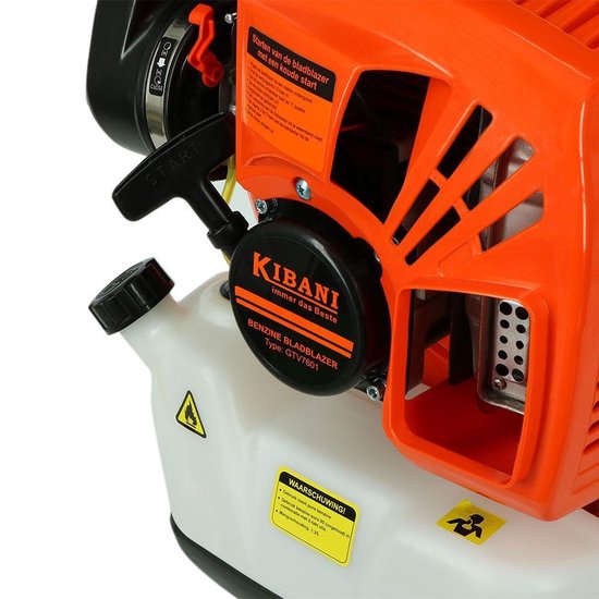 Kibani Benzine Bladblazer 75.6 cc / 5 pk - Luchtsnelheid 332 km/h - 3100W - Ruggedrager - Bladblazers van Kibani — afbeelding 4