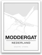 Poster/plattegrond MODDERGAT - 30x40cm