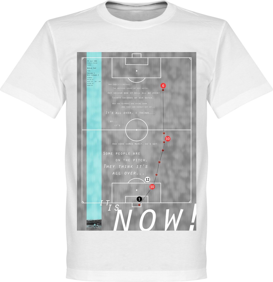 Pennarello Geoff Hurst 1966 Classic Goal T-Shirt - XXXL