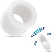 16 mm Double-flared Tunnel soft silicone wit