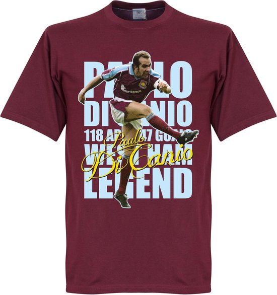 Di Canio Legend T-Shirt - Bordeaux Rood - S