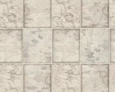 MARMER TEGEL BEHANG - Grijs Metallic Wit - AS Creation Il Decoro