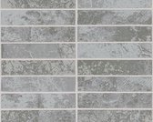 NATUURSTEEN TEGEL BEHANG - grijs met glitters - AS Creation Il Decoro