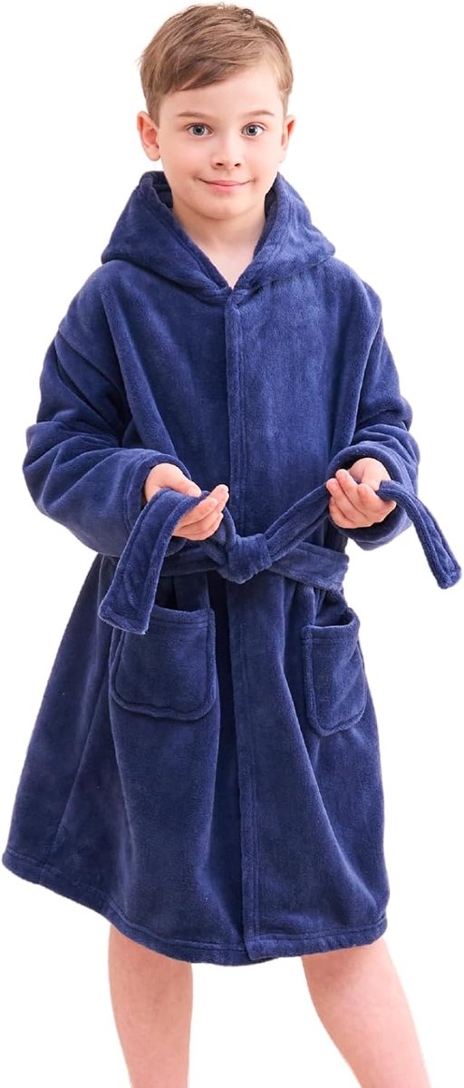 Badjas met Capuchon Fleece Badjas voor Jongens Nachtkleding Kinderen