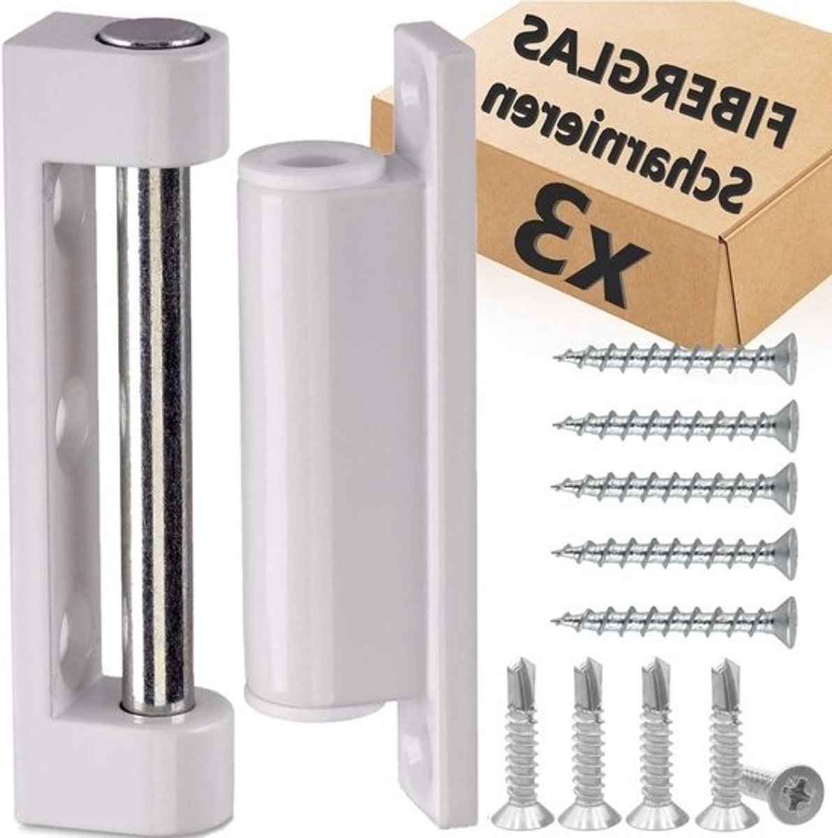 Glasvezel Scharnieren - Deurband Raamband - Vliegengordijn Bevestigen - Hoge Draagkracht - 10 Stuks - Wit