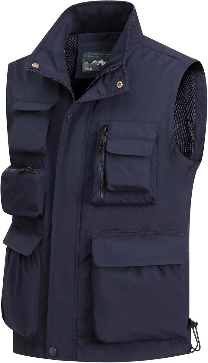 Outdoor Vissen Vest Casual Reizen Vest Ademend Sneldrogend Vest Lichtgewicht Mesh Mouwloze Jas Fotografie Camping Jacht Top Utility Vest
