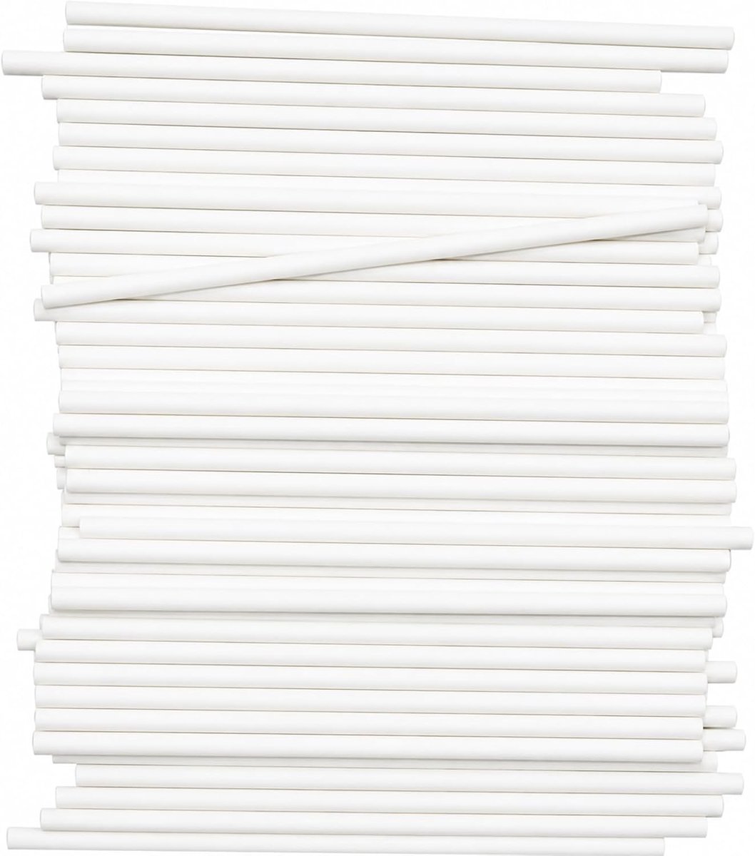 100 stuks Lolly Sticks, Lolly Stick Papieren Staven, Cake Pop Sticks, Lengte 7,3 cm voor het maken van lolly's, Cake Pops, Snoep, Chocolade, Koekjes